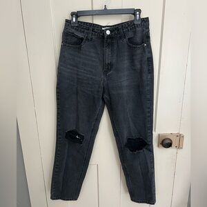 Redial black ripped jeans